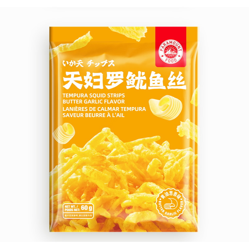 派拉蒙 天妇罗鱿鱼丝-黄油蒜香味60g