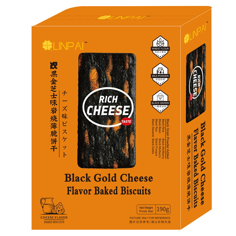 黑金芝士味岩烧薄脆饼干190g
